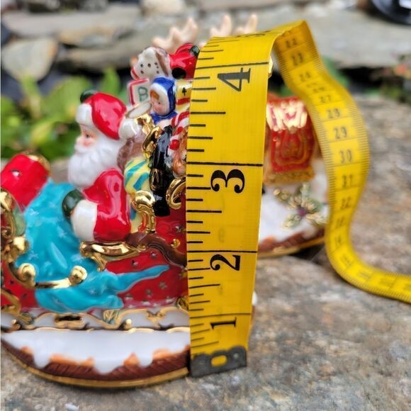 Santa Sleigh & Reindeer Salt & Pepper Shaker Christopher Radko - Picture 4 of 12